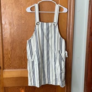 Cream and Navy Striped Layer Dress